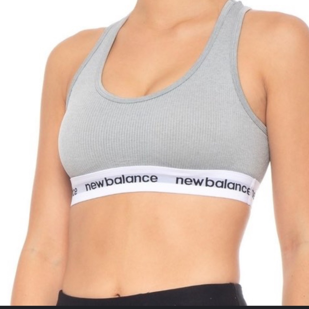New Balance Light Gray Sports Bra